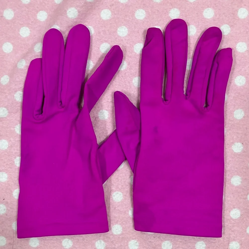 Vintage 80’s Bright pink gloves